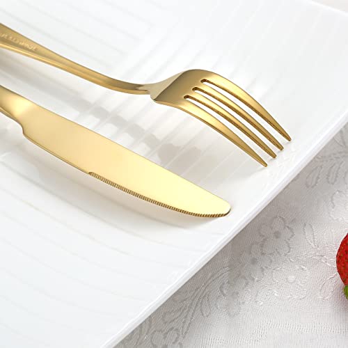 Gold Silverware Set for 4 (Gold)