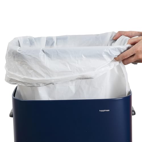 Tammi 14.5 Gal Slim Push Button Trash Can (Denim Blue)