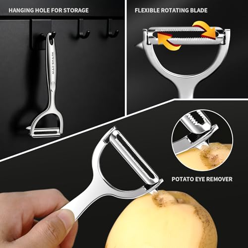 Potato Peeler 2 Pack (Bright Silver)