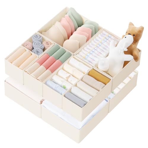 Drawer Organizer Clothes (Beige / 10PACK)