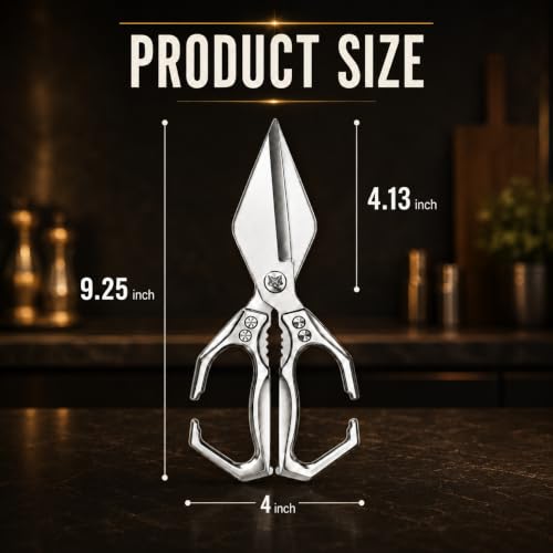 Multifunctional Heavy Duty Kitchen Shears (Silver)