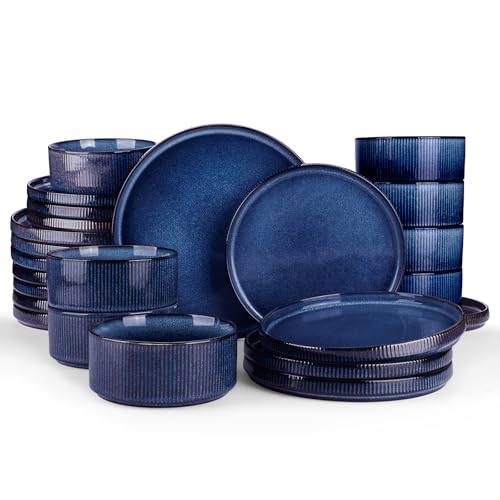 Star Stoneware Dinnerware Sets for 8 (Nebulas Blue)