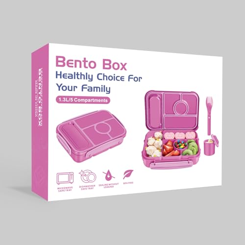 Bento Box Adult Lunch Box Kids (Red lily)