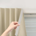 Self Adhesive Portable Blackout Curtains for Bedroom Easy to Install Window Thermal Lnsulated Kitchen Room Darkening Small Window Curtains (47"W x 79"L (Pack of 1) / Beige)