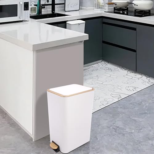 12L 3.17 Gallon Step Trash Can (White)
