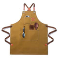 Chef Cotton Canvas Apron for Men Women with Pockets Brown (Brown)