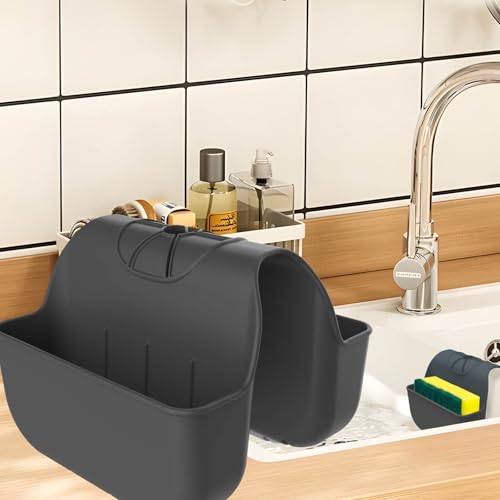 Sponge Holder for Kitchen Sink (Black)