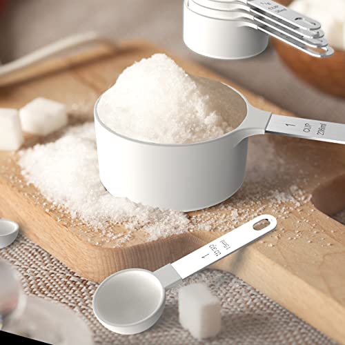Measuring Cups & Spoons Set (White / 5+5)