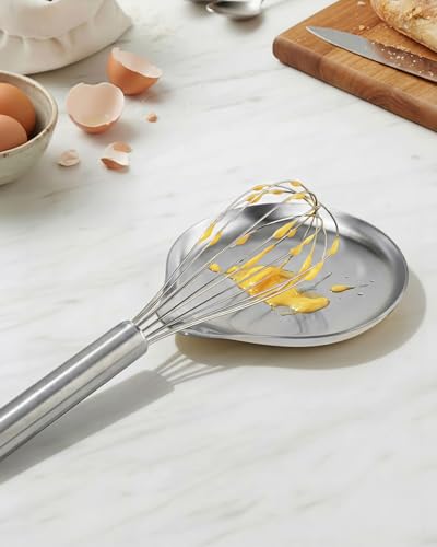 Stainless Steel Spoon Rest (1.Round-Silver)