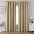 Beige Blackout Curtains 108 inch Length 2 Panels Set (Beige / 52"W x 108"L (Pack of 2))