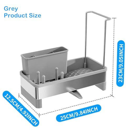 Sponge Holder for Kitchen Sink (Grey)