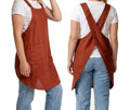 Soft Cotton Linen Cross Back Pull (Brown)