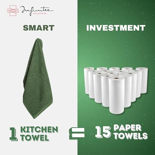 Kitchen Towels (Sturdy Green / 15 x 25)