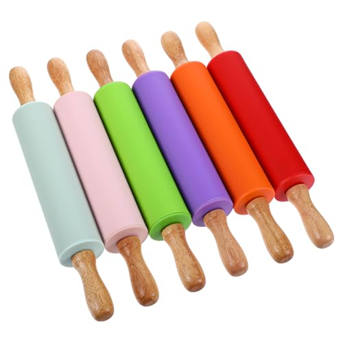 6 Pack Small Rolling Pins for Kids