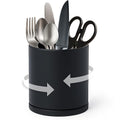 360° Rotating Kitchen Utensil Holder (Black / 5")