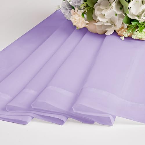 Lilac Sheer Valances for Windows (Lilac / 42"W x 16"L (Pack of 2))