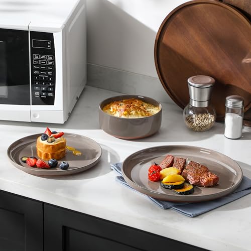 Plates and Bowls Sets (18 Pcs (Service for 6) / Brown)