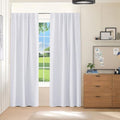 Rod Pocket and Back Tab Blackout Curtains for Bedroom (Pure White / 70"W x 84"L (Pack of 2))