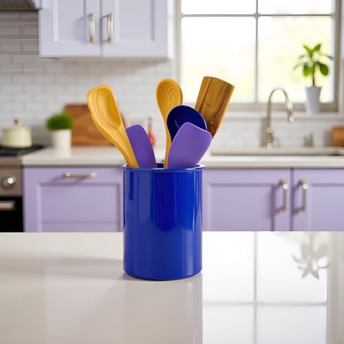 Calypso Basics Multipurpose Cookware Storage Crock (Utensil Holder / Indigo)