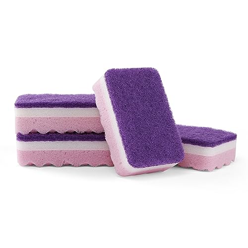 Scratch Free Kitchen Dish Sponges (Purple / 4 Count (Pack of 2))