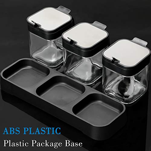3 Pack Condiment Jars (Black)