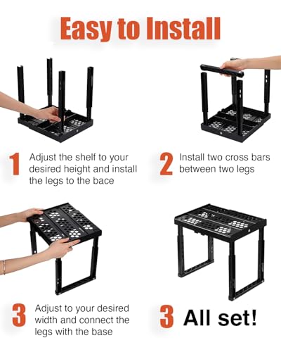Locker Organizer Shelf (Black)