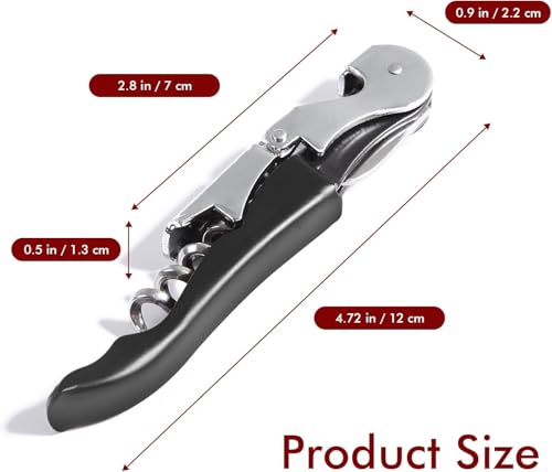 Professional Waiter Corkscrew Wine Openers Set (Black 50 Packs)