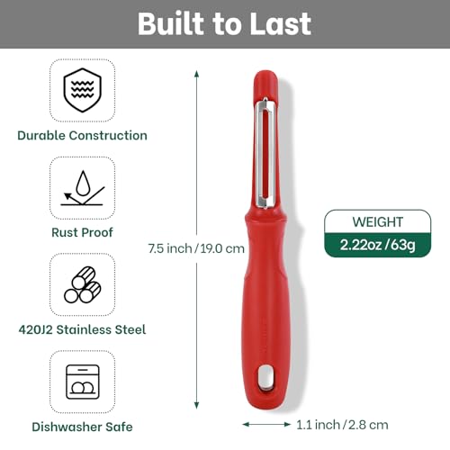 Swivel Vegetable Peeler (Red)