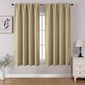 Beige Blackout Curtain 45 inch Length 2 Panels (Beige / 52"W x 45"L (Pack of 2))