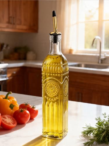 4 Pcs Olive Oil Dispenser Bottle for Kitchen (Square)