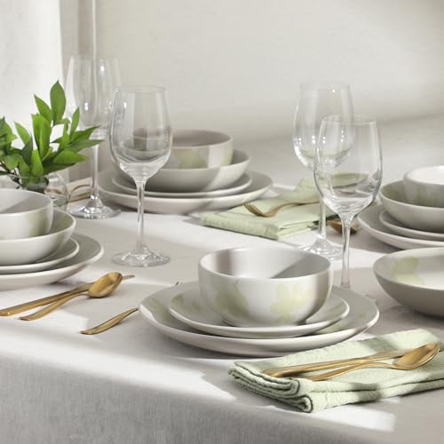 Admiral Hall Plates and Bowls Set (Service for 4 (16pcs) / Green (Admiral Hall))