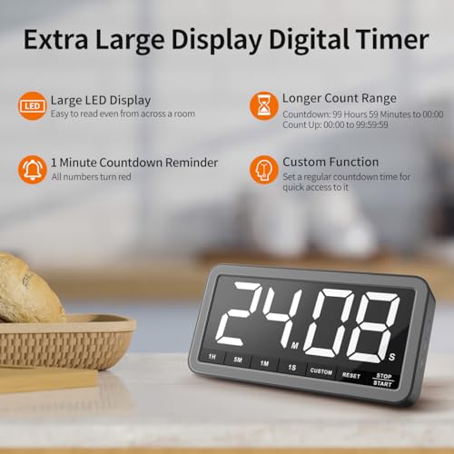 Large 7.8" Digital Timer (Space Grey)