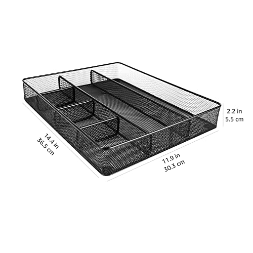 Mesh Desk Drawer Organizer with 6 Compartments