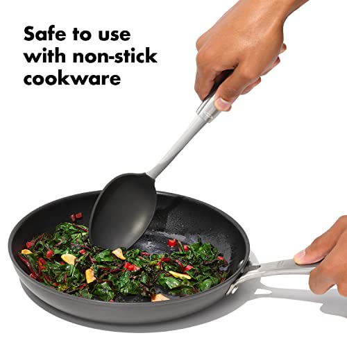 Steel Silicone Cooking Spoon (Steel Silicone Spoon)