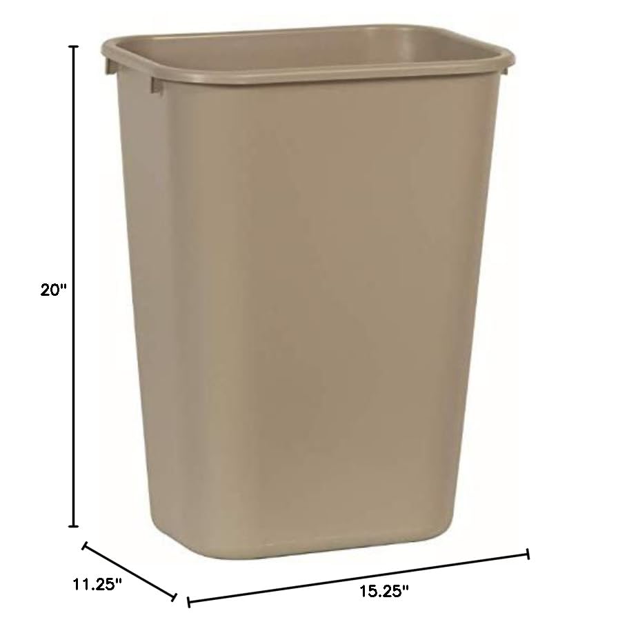 Deskside Wastebasket (10.25 Gallons / Beige)
