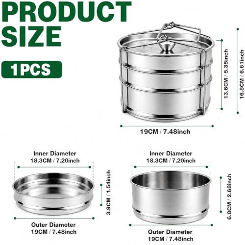 3 Tier Steamer Insert Pans for 6
