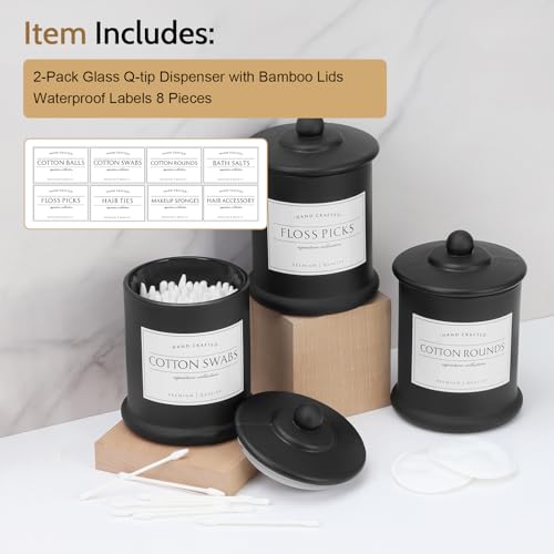 2 Pack Farmhouse Apothecary Jars with Lids