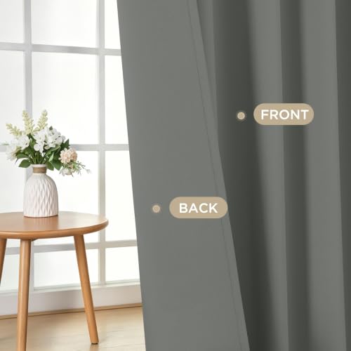 Blackout Curtains 90 Inch Length 2 Panels Set (Sage Green / 52"W x 90"L (Pack of 2))
