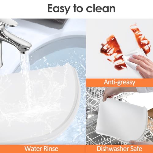 Silicone Coffee Maker Mat with Lip for Countertops (Translucent / 24'' x 16'')