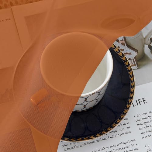 Sheer Orange Curtains (Orange / 42"W x 78"L (Pack of 2))