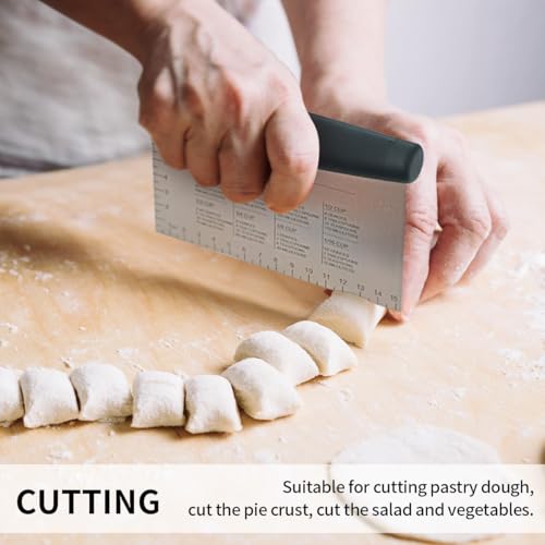 Stainless Steel Dough Bench Scraper & Chopper (Black)
