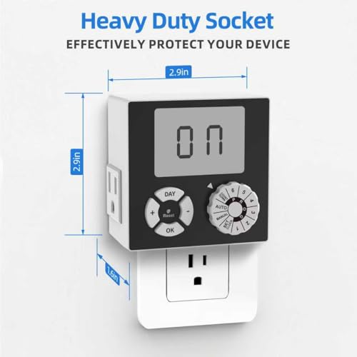 Indoor Mechanical Outlet Timer (Digital, 1 Outlet, 1 Pack)
