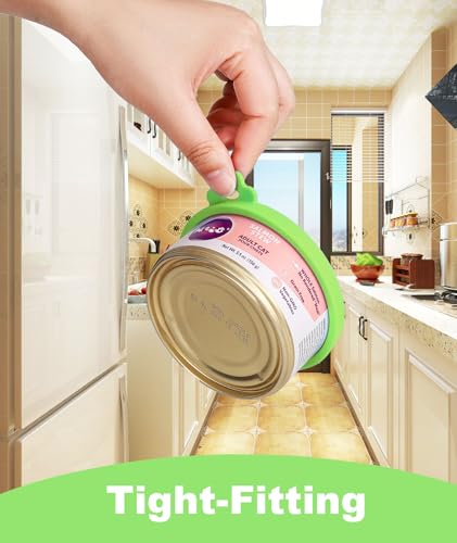 Cat Food Can Covers Lids for 5.5 oz Cans (Green)
