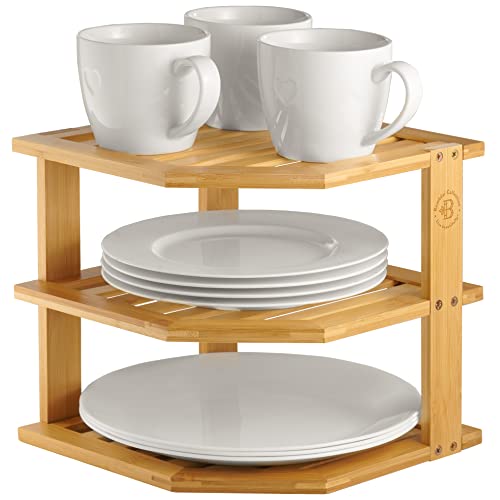 3 Tier Corner Shelf (Bamboo)