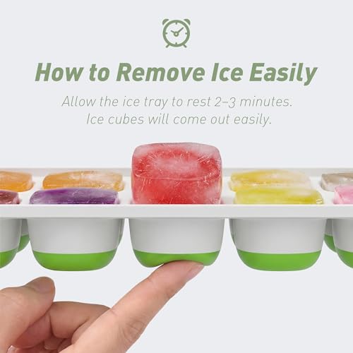 2 Pack Ice Cube Tray (Green / Ice Cube Tray 2 Pack)