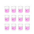 12pcs 50ml Upgrated Thick Glass Beakers (12pcs of Vol.50ml)