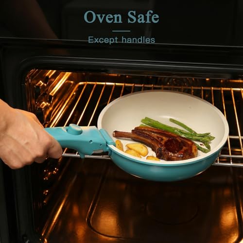 11pcs Pots and Pans Set Non Stick (Light Blue Gradient / 11PCS)