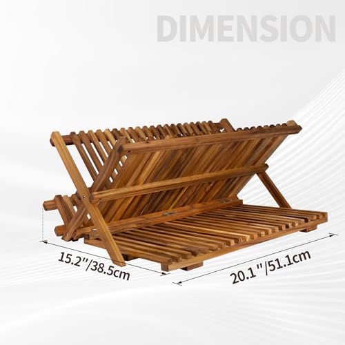 Large Teak Dish Drying Rack (3 Tier-Large)