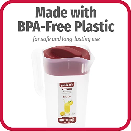 1/2-Gallon Pitcher with 4 Way Lid, BPA Free (64 Ounces)