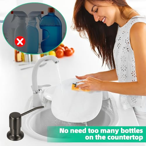 Soap Dispenser for Kitchen Sink (Gray)